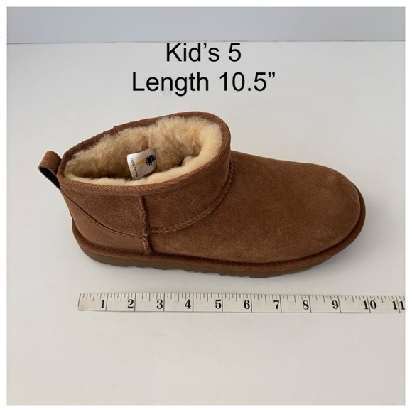 ❤️❤️❤️ UGG Classic Ultra Mini Boots Chestnut Kid’s 5 6 (Will Fit A Women’s 7 8) - Picture 10 of 15